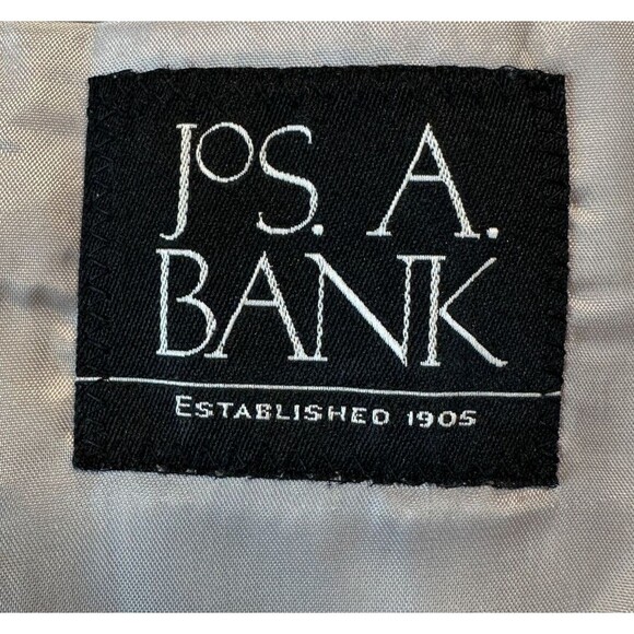 Jos. A. Bank Men's 43R Gray Wool Blazer Sport Coat Two Button Casual Suit Jacket - Picture 15 of 16